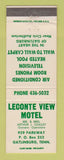 Matchbook Cover - Leconte View Motel Gatlinburg TN