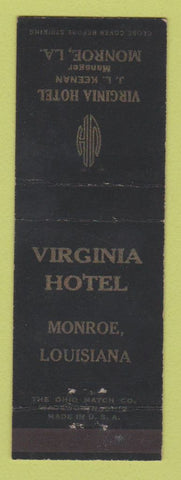 Matchbook Cover - Virginia Hotel Monroe LA WEAR