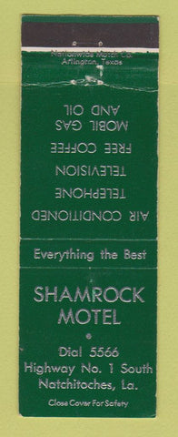 Matchbook Cover - Shamrock Motel Natchitoches LA WEAR