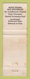 Matchbook Cover - Sea Glades Motel Florida City FL WEAR