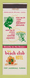 Matchbook Cover - The Beach Club Hotel Fort Lauderdale FL