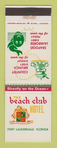 Matchbook Cover - The Beach Club Hotel Fort Lauderdale FL