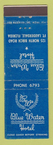 Matchbook Cover - Blue Water Hotel Fort Lauderdale FL