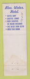Matchbook Cover - Blue Water Hotel Fort Lauderdale FL