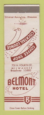 Matchbook Cover - Belmont Hotel Milwaukee WI