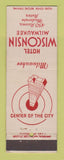 Matchbook Cover - Hotel Wisconsin Milwaukee WI