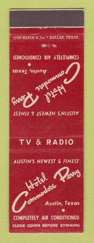 Matchbook Cover - Hotel Commodore Perry Austin TX