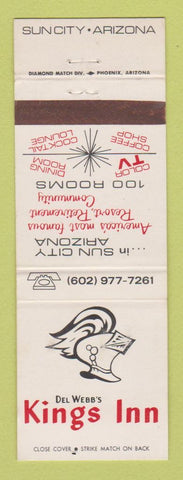 Matchbook Cover - Del Webb's Kings Inn Sun City AZ