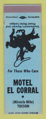Matchbook Cover - Motel El Corral Tucson AZ