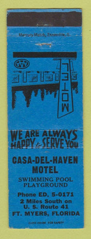 Matchbook Cover - Casa Del Haven Motel Fort Myers FL