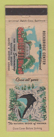 Matchbook Cover - Rockbridge Center Natural Bridge VA