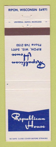 Matchbook Cover - Republican House Ripon WI