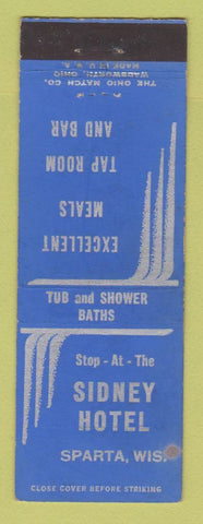 Matchbook Cover - Sidney Hotel Sparta WI WI