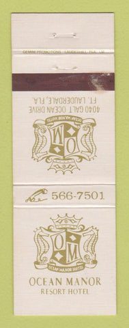 Matchbook Cover - Ocean Manor Resort Hotel Fort Lauderdale FL WEAR