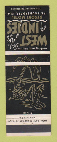 Matchbook Cover - West Indies Resort Motel Fort Lauderdale FL