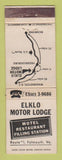 Matchbook Cover - Elklo Motor Lodge Falmouth VA WEAR