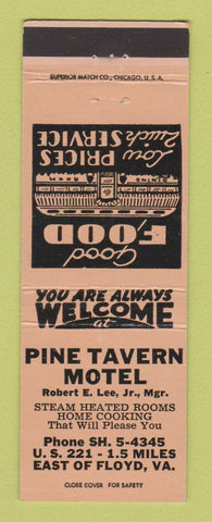 Matchbook Cover - Pine Tavern Motel Floyd VA