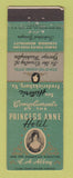 Matchbook Cover - Princess Anne Hotel Fredericksburg VA