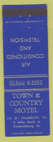 Matchbook Cover - Town and Country Motel Falmouth VA