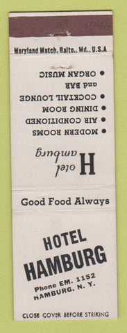 Matchbook Cover - Hotel Hamburg NY