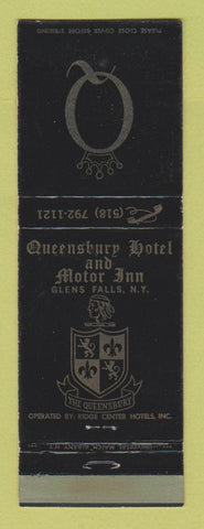 Matchbook Cover - Queensbury Hotel Motor Inn Glens Falls NY  WEAR