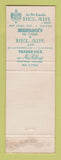 Matchbook Cover - Bel Air East ST Louis MO motels