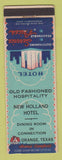 Matchbook Cover - New Holland Hotel Orange TX