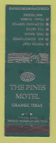 Matchbook Cover - Pines Motel Orange TX