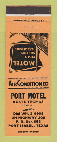 Matchbook Cover - Port Motel Port Isabel TX