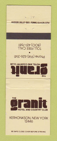Matchbook Cover - Granit Hotel Country Club Kerhonkson NY WEAR