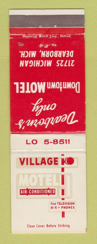 Matchbook Cover - Village Motel Dearborn MI
