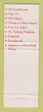Matchbook Cover - Village Motel Dearborn MI
