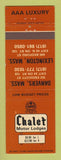 Matchbook Cover - Chalet Motor Lodges Danvers Lexington MA