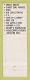 Matchbook Cover - Chalet Motor Lodges Danvers Lexington MA