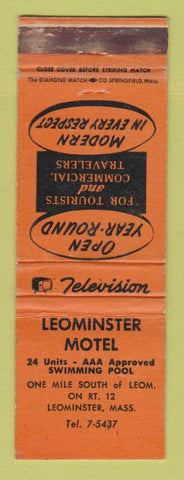 Matchbook Cover - Leominster Motel MA WORN