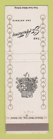 Matchbook Cover - St Anthony Hotel San Antonio TX