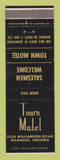 Matchbook Cover - Town Motel Roanoke VA