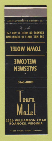 Matchbook Cover - Town Motel Roanoke VA