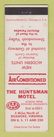 Matchbook Cover - Huntsman Motel Roanoke VA