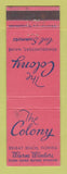 Matchbook Cover - The Colony Delray Beach FL Kennebunkport ME