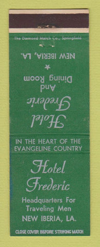 Matchbook Cover - Hotel Frederic New Iberia LA
