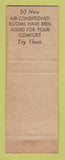 Matchbook Cover - Hotel Frederic New Iberia LA