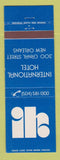 Matchbook Cover - International Hotel New Orleans LA