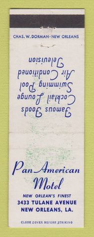 Matchbook Cover - Pan American Motel New Orleans LA WORN