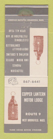 Matchbook Cover - Copper Lantern Motor Lodge West Brookfield MA WEAR