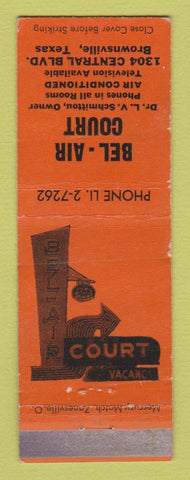 Matchbook Cover - Bel Air Court Brownsville TX