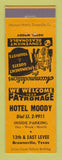 Matchbook Cover - Hotel Moody Brownsville TX