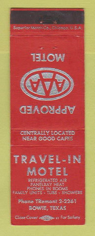 Matchbook Cover - Travel In Motel Bowie TX
