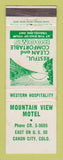Matchbook Cover - Mountain View Motel Canon City Colorado WEAR