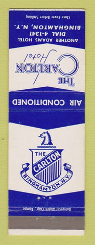 Matchbook Cover - Carlton Hotel Binghamton NY
